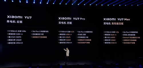 小米YU7轮毂样式颜色可选 