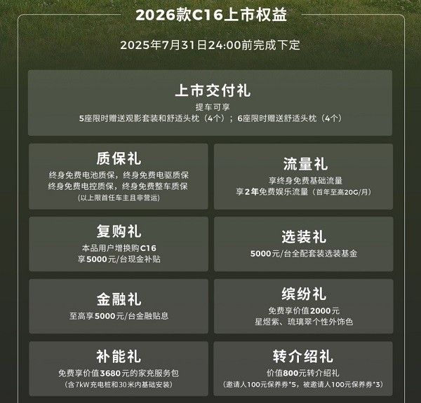 2026款零跑C16参数配置上市价格是多少