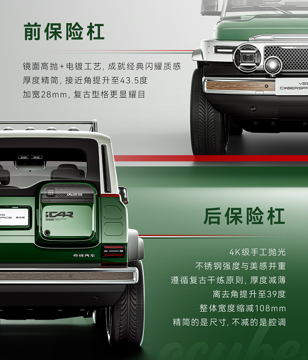 奇瑞iCAR V23复古套件上市满血套件售价为28800元