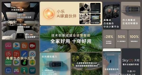 纯电动大型SUV乐道L90上市6座版8月1日交付7座版9月交付