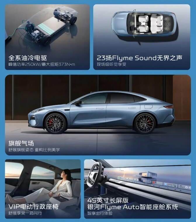 吉利银河E8长续航610km车型价格16.18万元-16.78万元