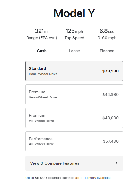 特斯拉推新Model 3/Y标准版股价大跌市值蒸发