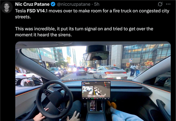 特斯拉正式推送了FSD V14版本自动驾驶意识时代