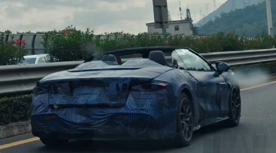 比亚迪腾势Z双门跑车敞篷版实车谍照曝光四座布局