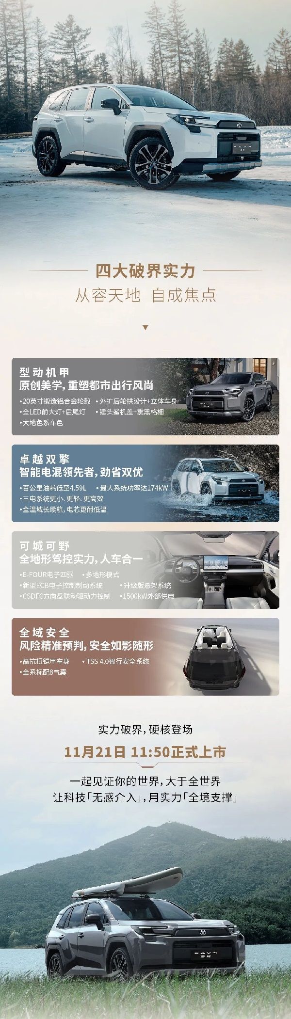 2一汽丰田第六代RAV4荣放宣布上市价格参数配置