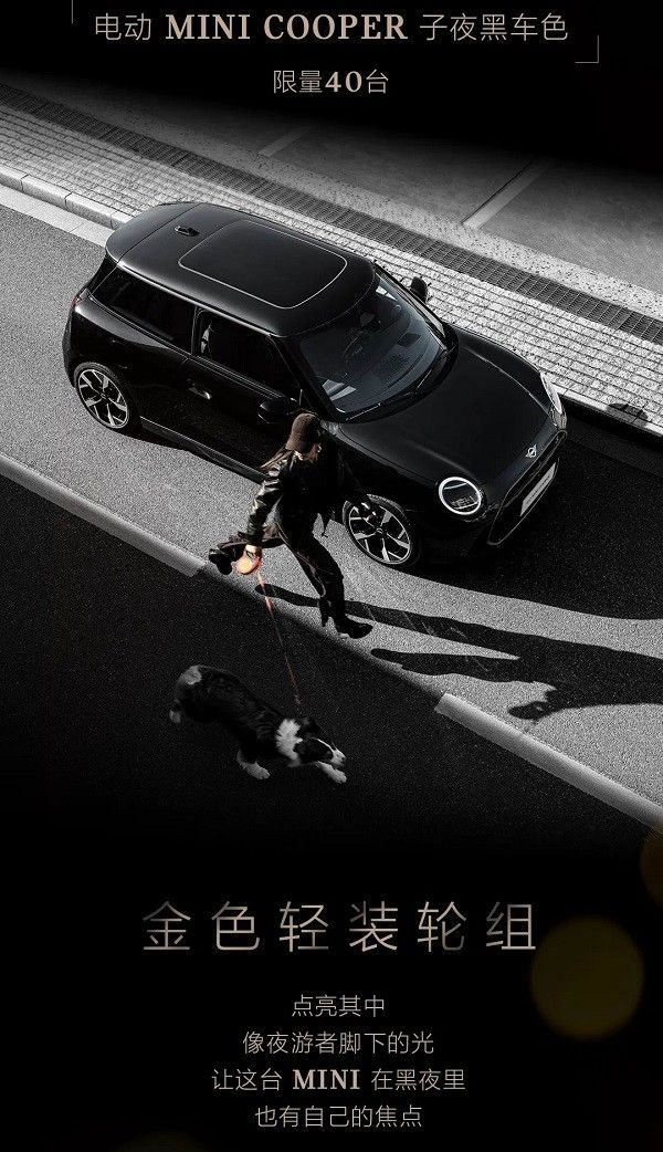 限量40台电动MINI COOPER子夜黑特别版上市价格