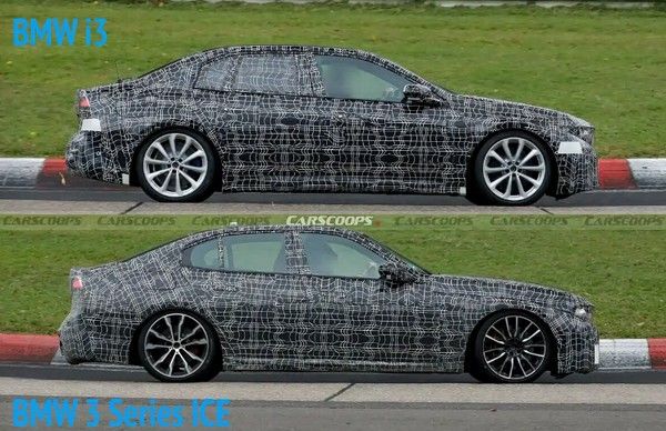 全新宝马3系和全新宝马i3同框谍照预计2026年发布