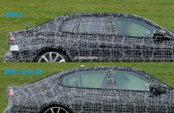 全新宝马3系和全新宝马i3同框谍照预计2026年发布