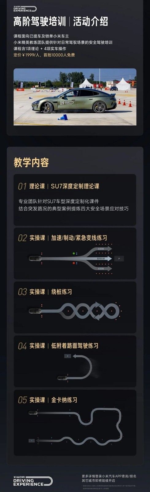 小米精英驾驶・高阶驾驶培训项目上海站报名已开启