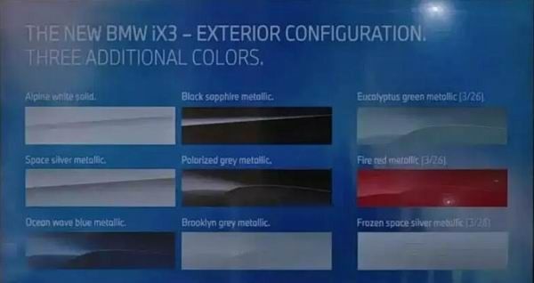 宝马ix3新配色将新增三款特别配色将2026年3月上市