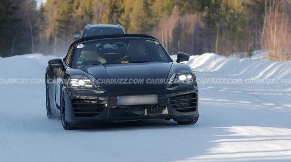 保时捷718 Boxster纯电版原型车开启第四轮冬季测试