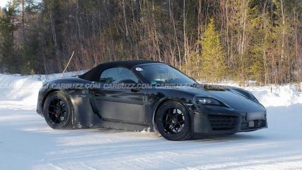 保时捷718 Boxster纯电版原型车开启第四轮冬季测试