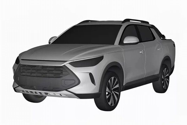 比亚迪全新皮卡的外观专利图曝光预计在2026年上市