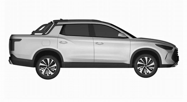 比亚迪全新皮卡的外观专利图曝光预计在2026年上市