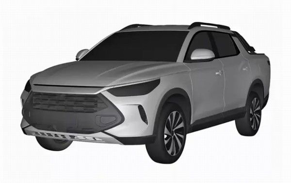 比亚迪全新皮卡外观专利图曝光第五代DM插混系统2026发布