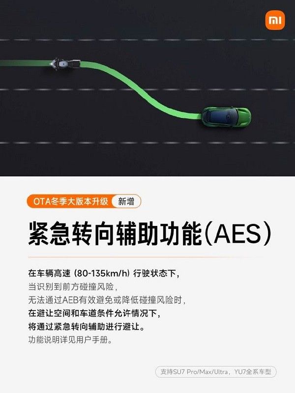 小米汽车OTA冬季大版本Xiaomi HyperOS 1.11系列软件