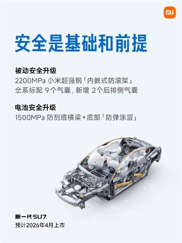 小米新su7售价公布全系标配激光雷达辅助驾驶底盘全面升级