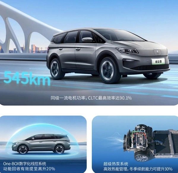 2026款睿蓝8纯电MPV正式上市价格参数配置续航里程