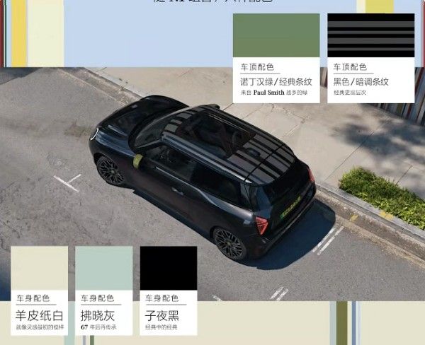 电动MINICOOPERPAULSMITH设计师款6种车身配色
