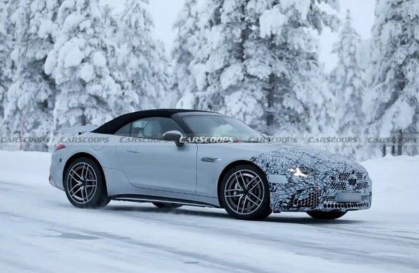 新款奔驰AMG SL车型谍照曝光中期改款车型新外观前脸