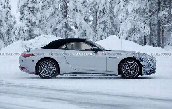 新款奔驰AMG SL车型谍照曝光中期改款车型新外观前脸