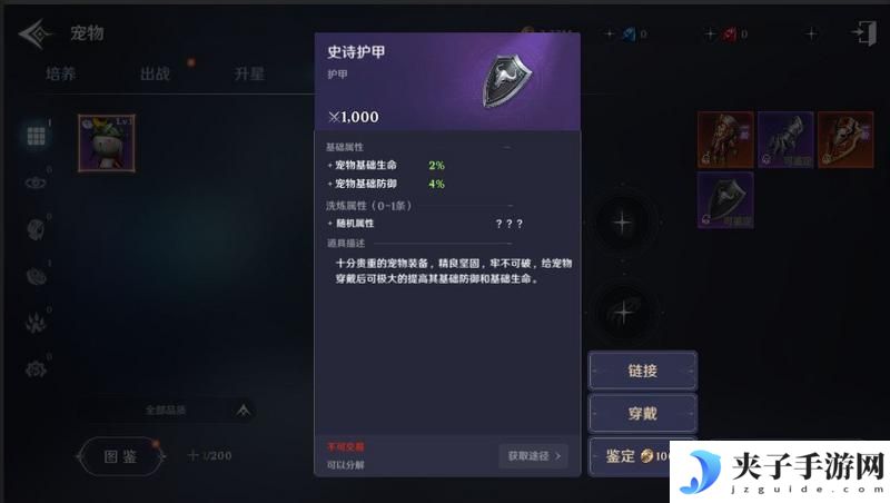 无神之界宠物装备洗炼解锁一览