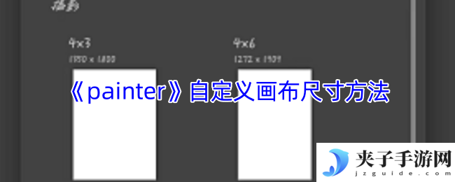 《painter》自定义画布尺寸方法