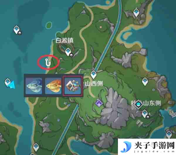 《原神》灰河渡手钓鱼地点分布图 灰河渡手精炼材料钓鱼点位攻略
