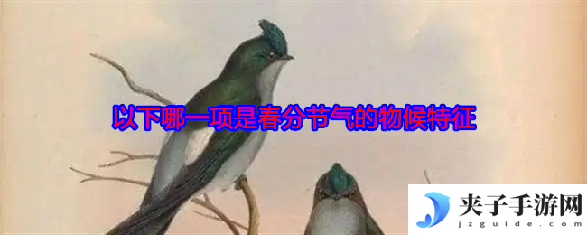 以下哪一项是春分节气的物候特征