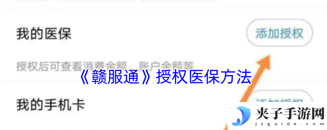 《赣服通》授权医保方法