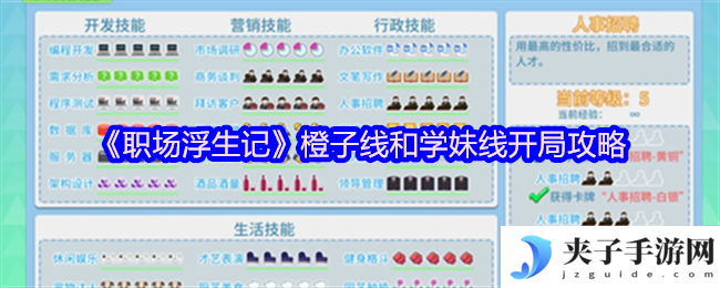 《职场浮生记》橙子线和学妹线开局攻略